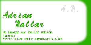 adrian mallar business card